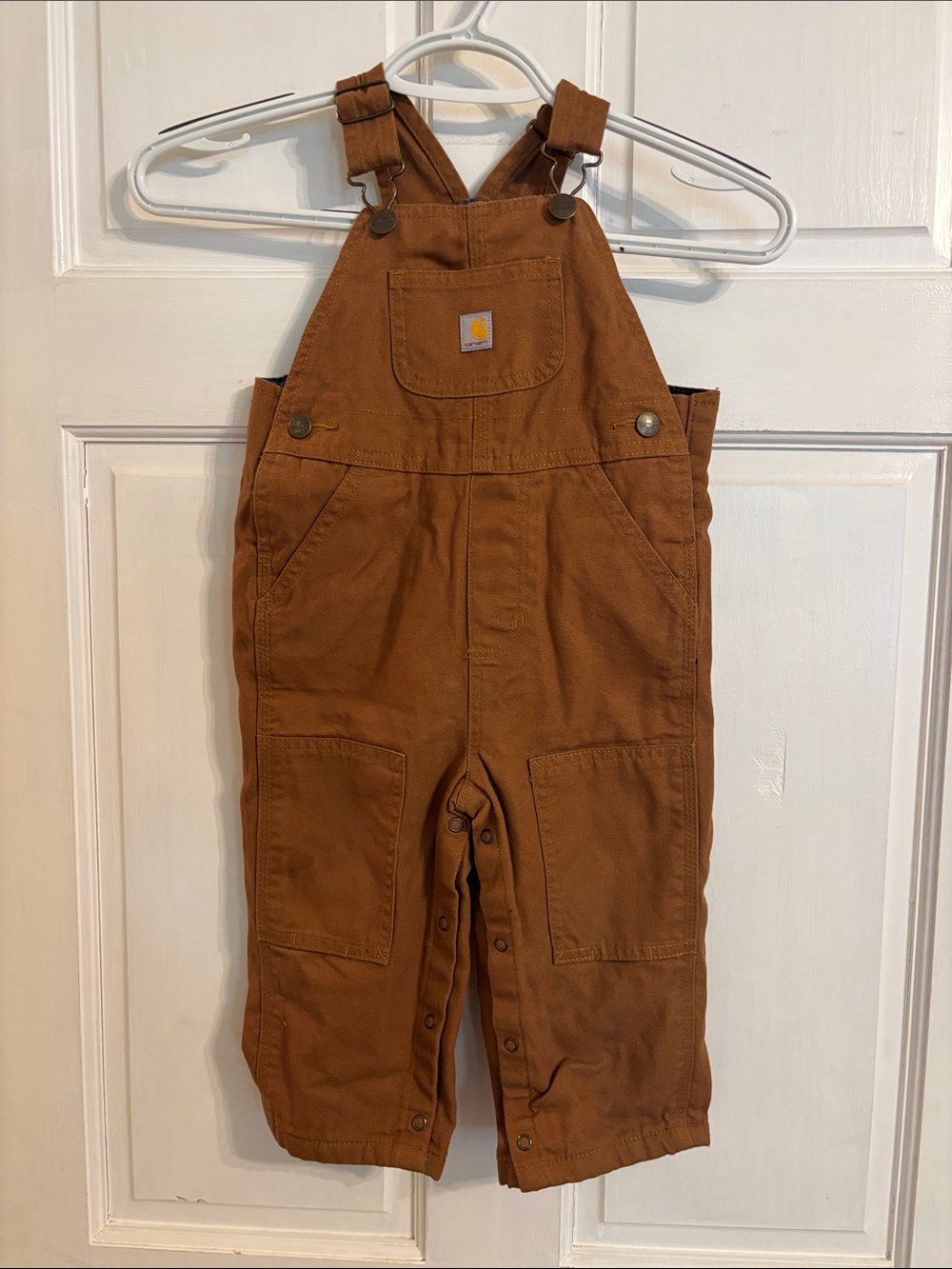 Carhartt Kids Rust Brown Overalls with Front Pocket